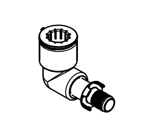 Black adapteur coude 90° emboîtable