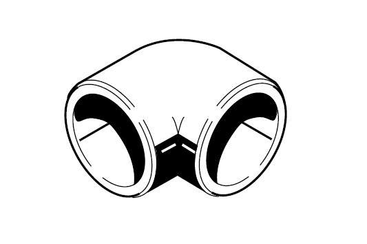 Black coude 90° F/F