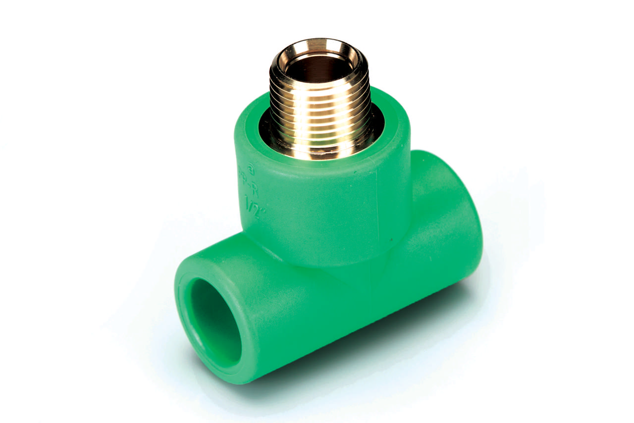 T-pièce avec filetage M - laiton 