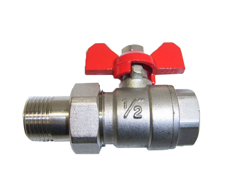 Ball valve Full flow + adapter MF T-shaped handle
