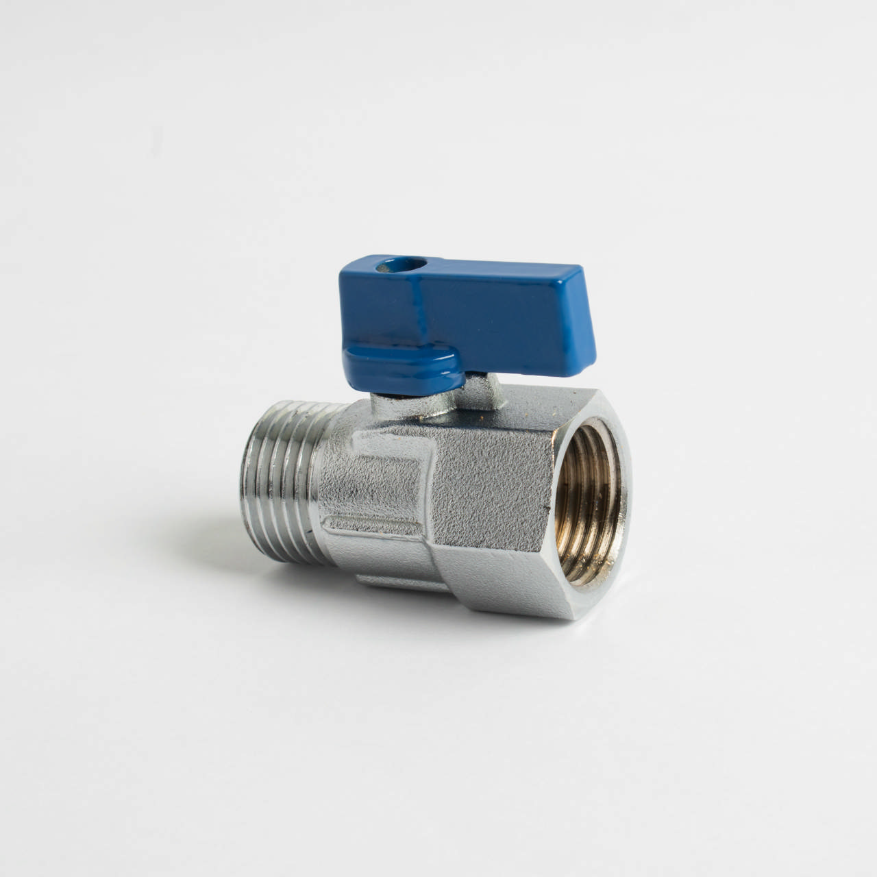 Ball valve Mini MF blue handle