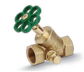 Angle-seat valve + Drain FF Handwheel